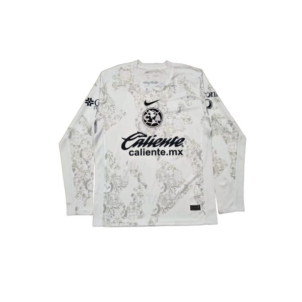 2934-white 24-25 Club America Long Sleeve Goalkeeper Shirt