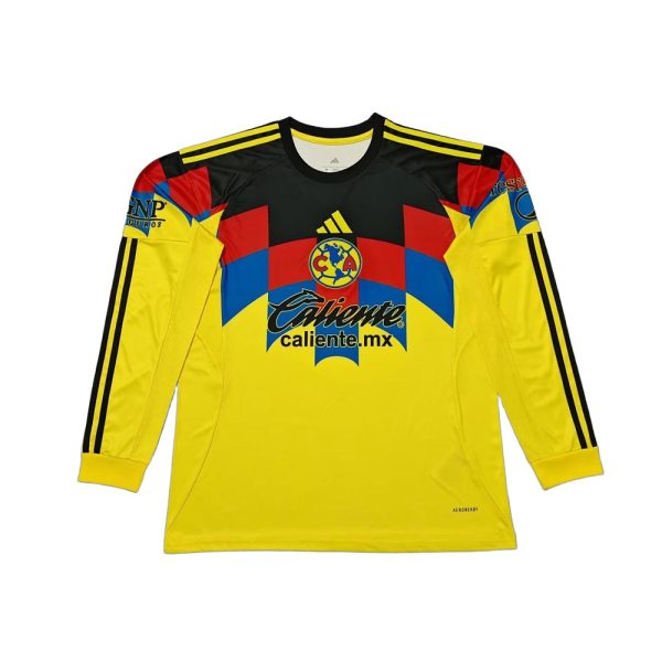 3429-white 25-26 Club America Home Long Sleeve Shirt